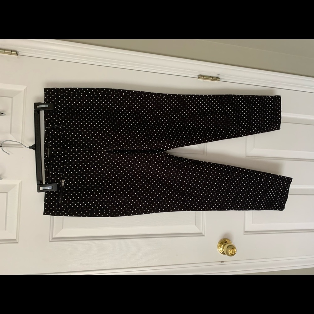 Banana Republic Black tiny Dot Trouser Women’s Pants Sloan size 10